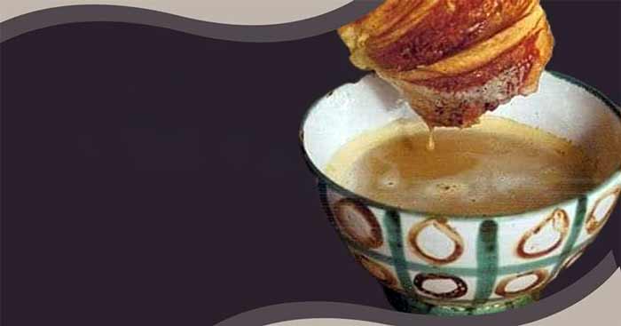 رسوم فرلنسه رسم نوشیدن از کاسه صبحگاهی در فرانسه