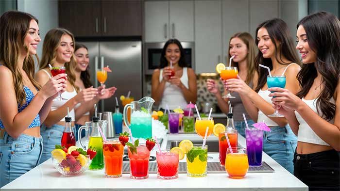 ایستگاه نوشیدنی‌های خلاقانه (Mocktail Bar)