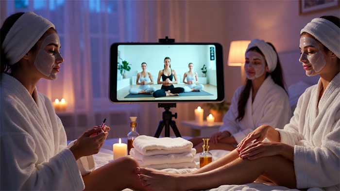 شب اسپا خانگی و مراقبت از خود